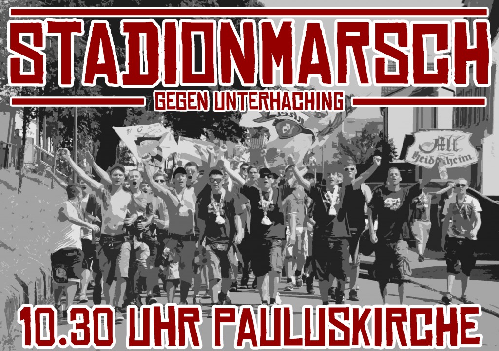 Stadionmarsch zum letzten Heimspiel !